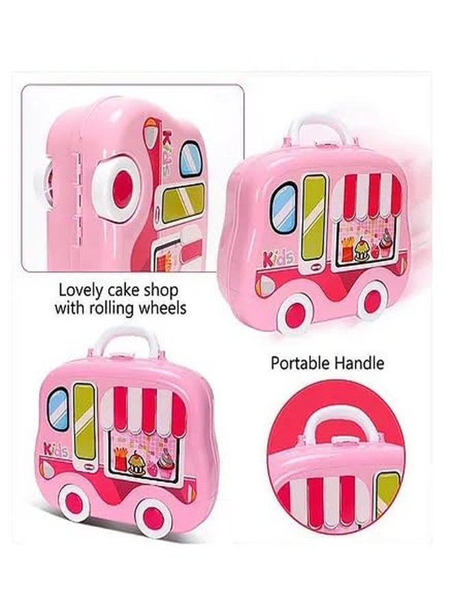 Toy Vibes Plastic Pretend Play Kitchen Pretend Play Realistic Cooking Action Modern Kitchen Set (Pink)(Pack of 3) - Image 4